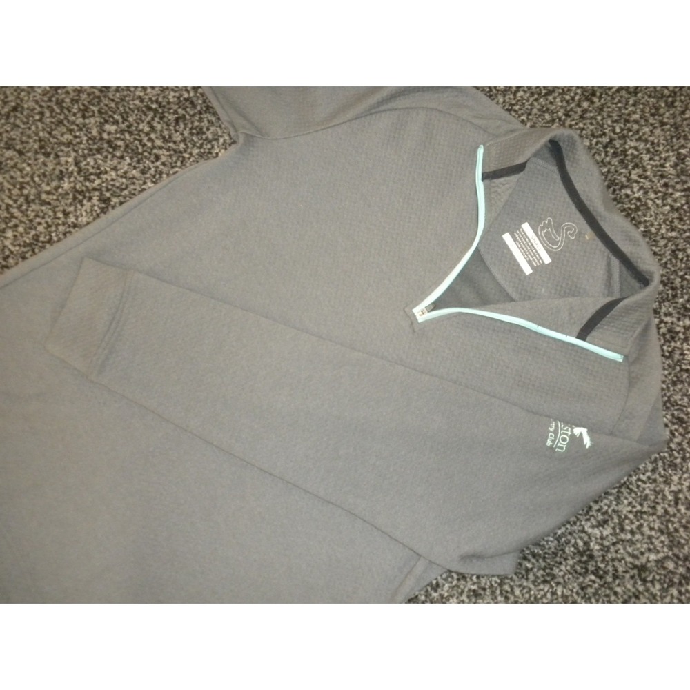 Swannies Jacket Mens S‎ Gray 1/4 Zip Golf Club Logo Sleeve Pullover Performance